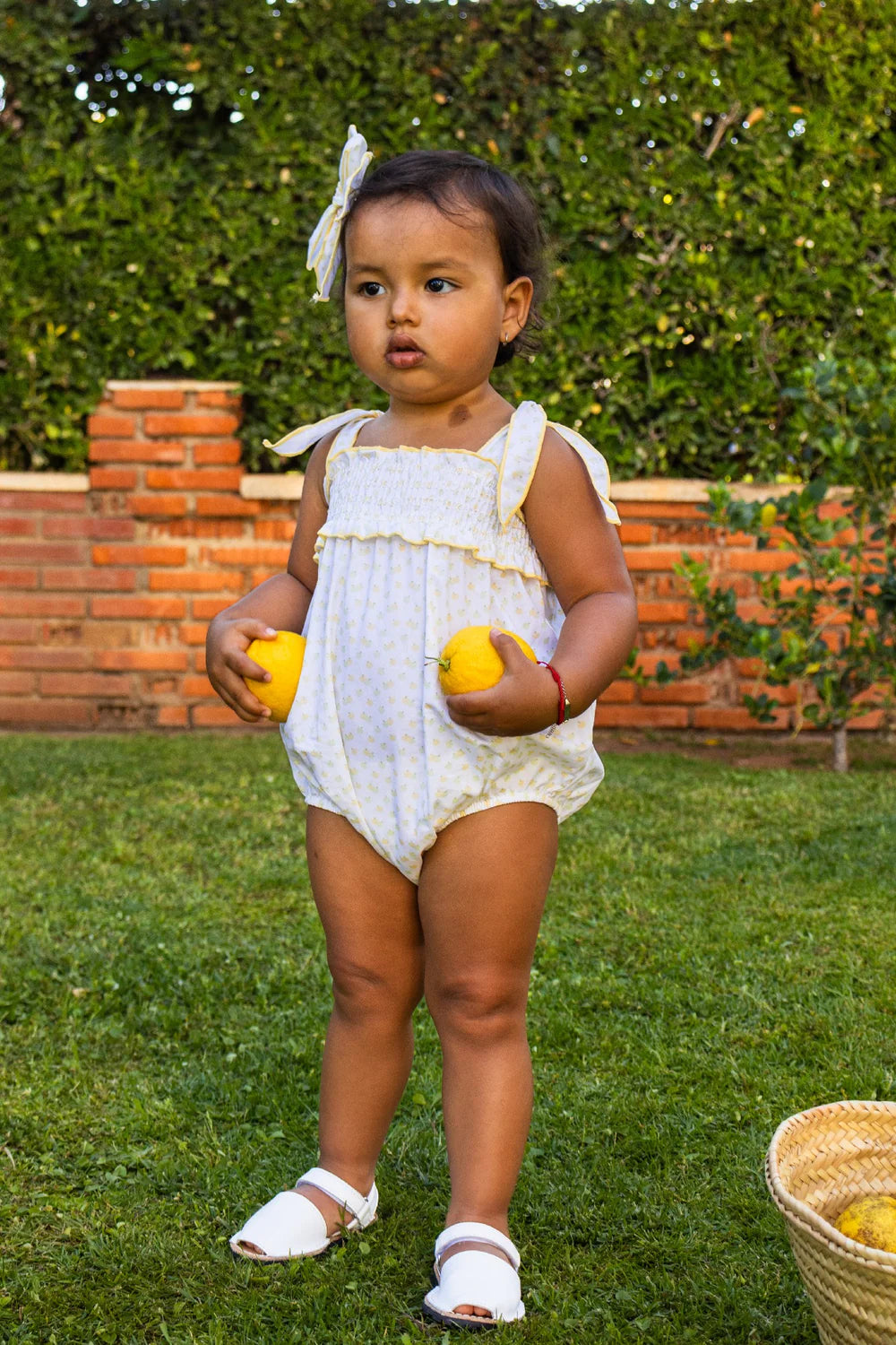 Lemon Baby Girl Romper image 0