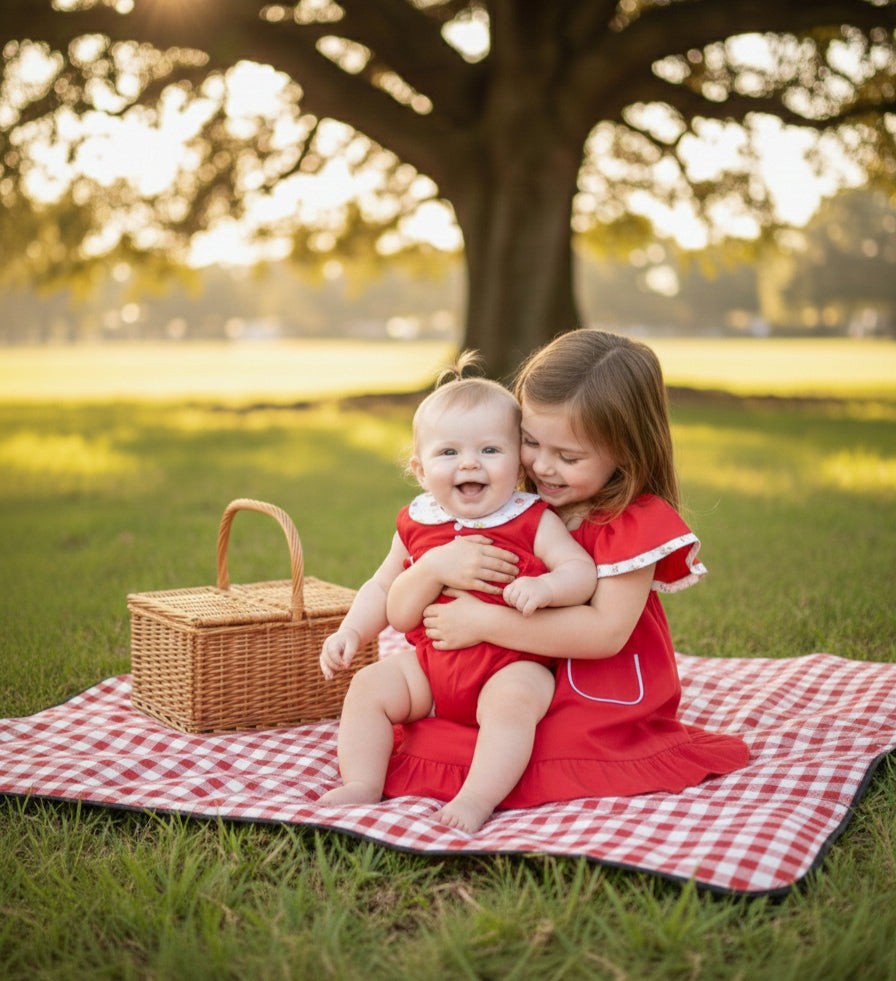 Red Ruffle Romper image 1