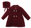 Classic Wool-Blend Coat & Bonnet Set