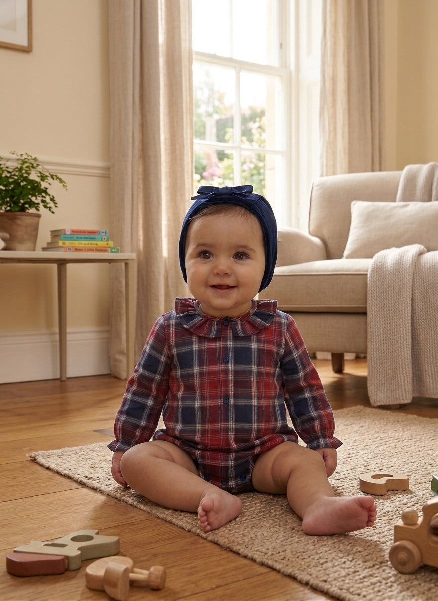 Tartan Baby Girl Romper