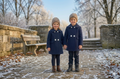 Classic Navy Peter Pan Collar Coat