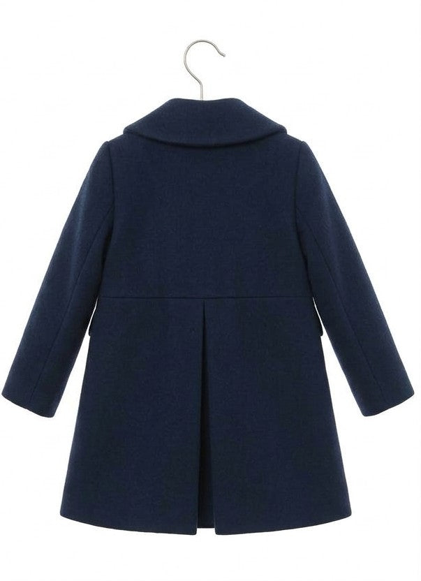 Classic Navy Peter Pan Collar Coat